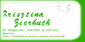 krisztina zierhuth business card